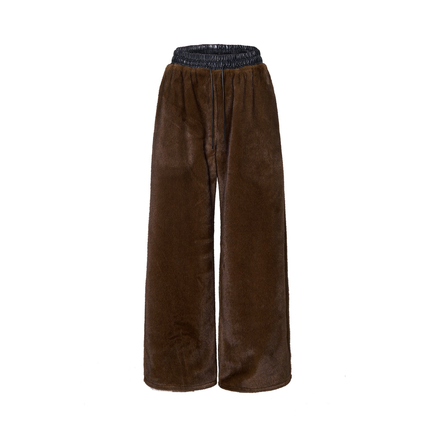 Reversible Fake Fur Stand Neck PU Leather Jacket & Pants Setup WN21827