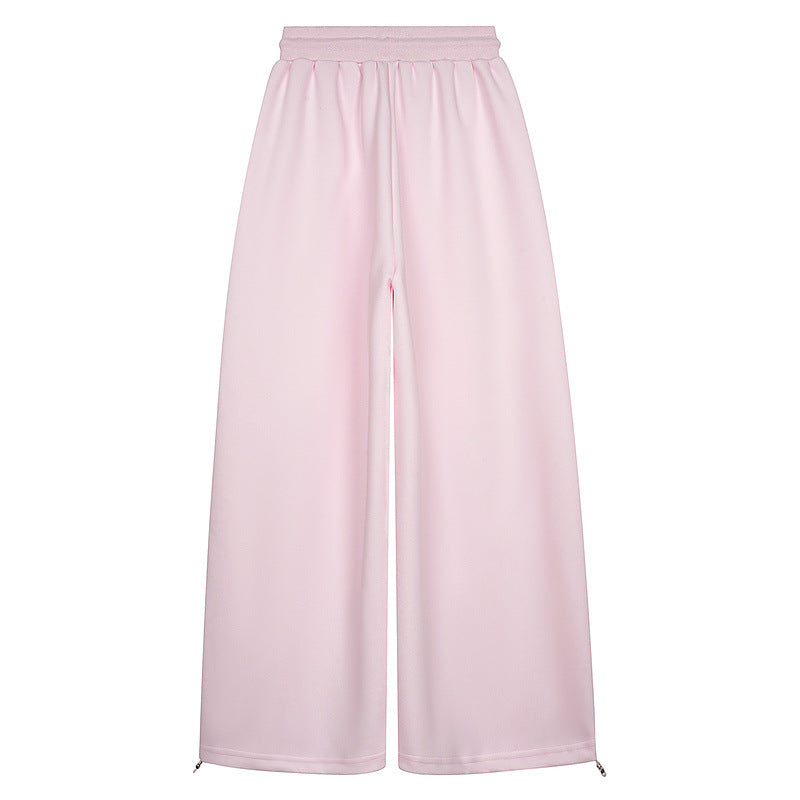 Drawstring Wide Leg Sporty Sweatpants WN23574