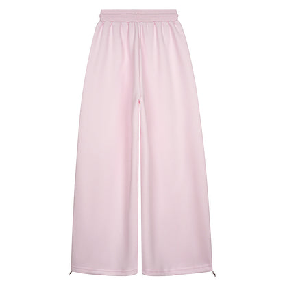 Drawstring Wide Leg Sporty Sweatpants WN23574