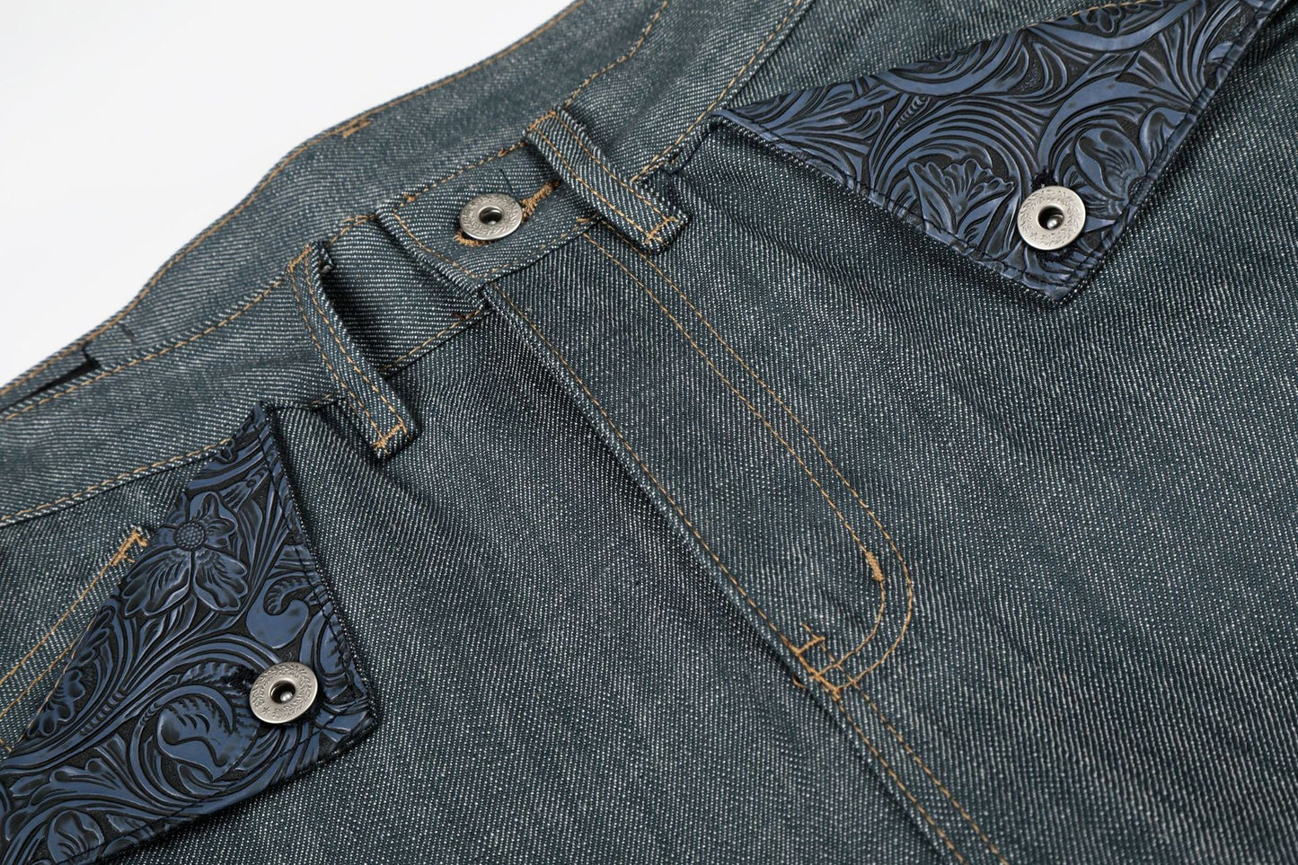 Raw Wide Leg Denim Jeans WN25982