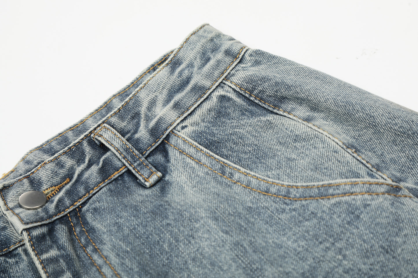 Washed Wide Leg Denim Jeans WN25431