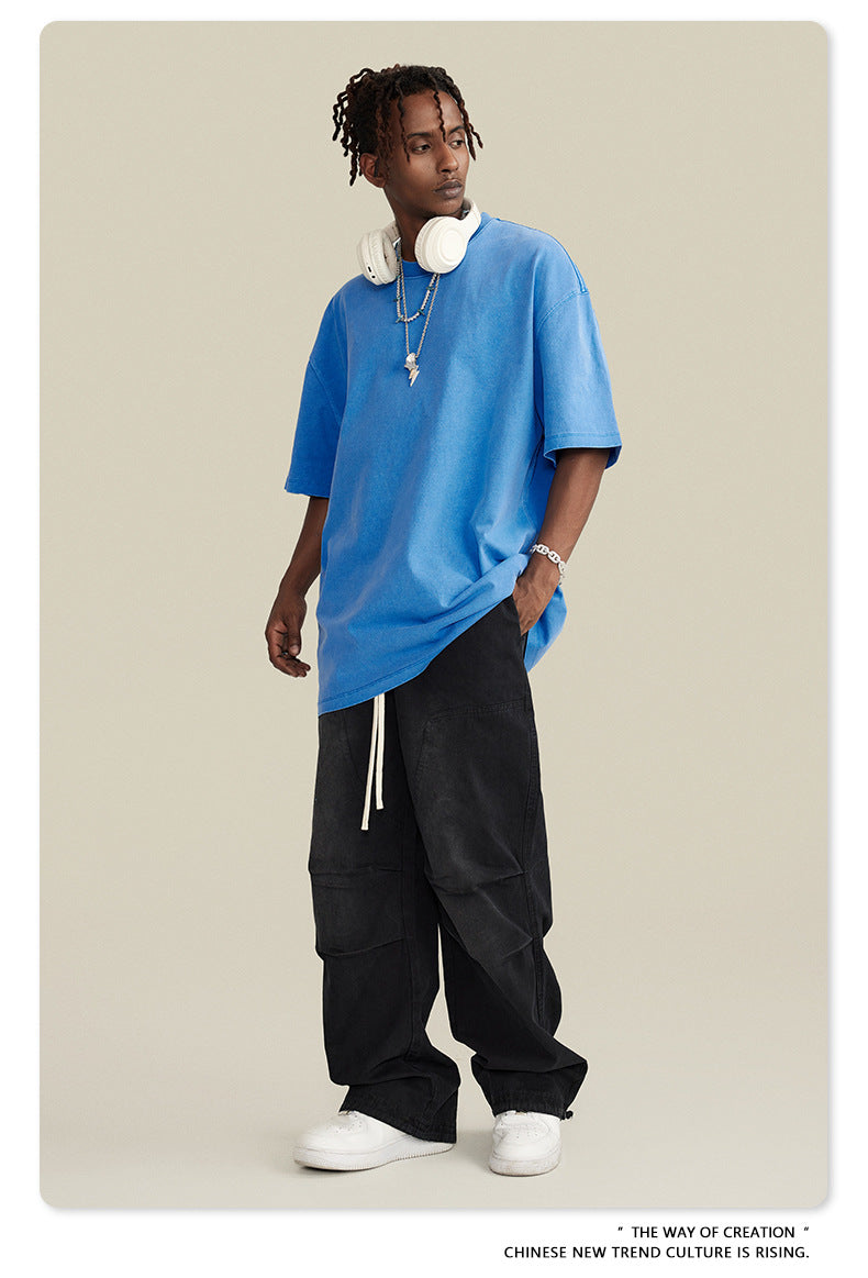 Washed Oversize Short-sleeve T-shirt WN6457