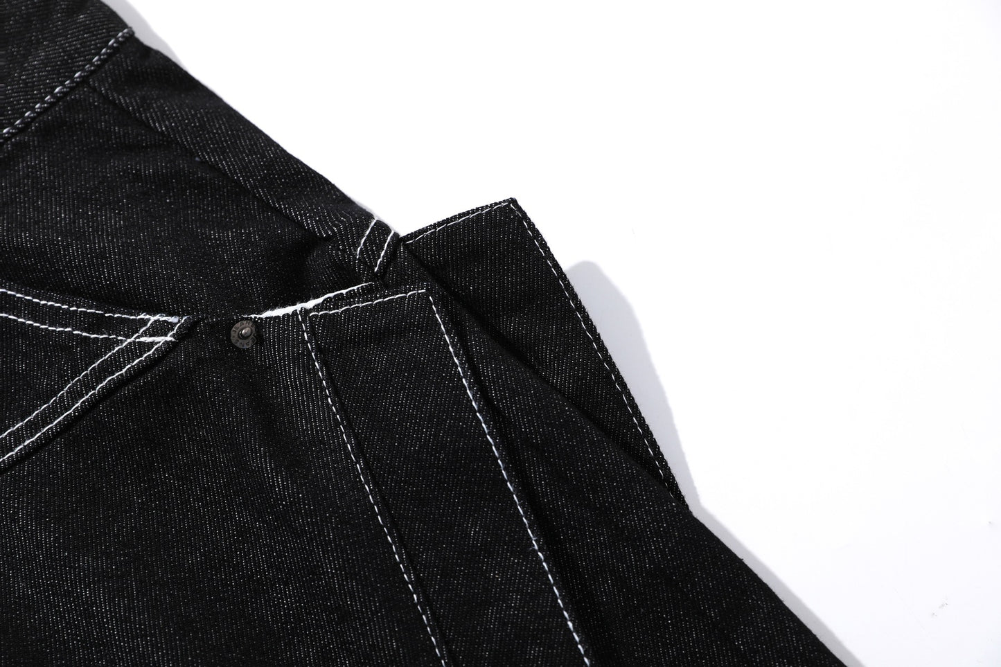 Raw Denim Deconstruction Wide Leg Half Pants WN26099