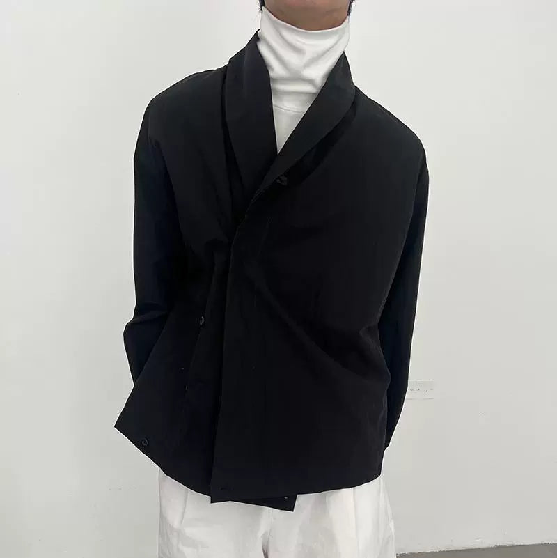 Asymmetric Collar Short Jacket WN21622