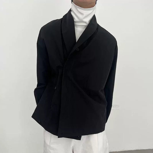 Asymmetric Collar Short Jacket WN21622