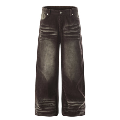 Washed Corduroy Straight Pants WN25511