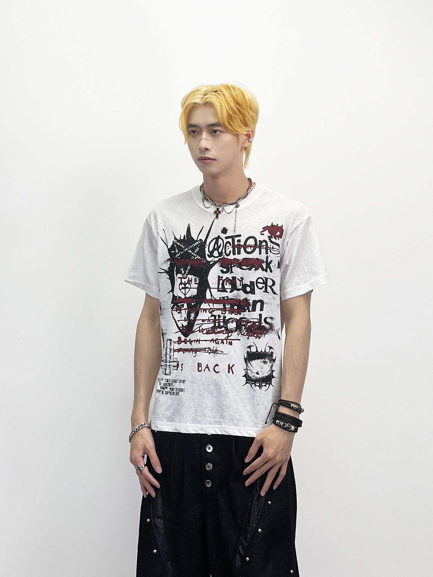 Rock Portrait Cotton Short Sleeve T-Shirt WN24266