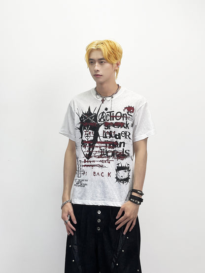 Rock Portrait Cotton Short Sleeve T-Shirt WN24266