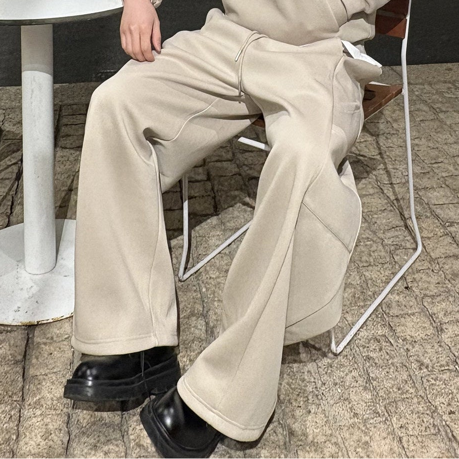 Layered Zipper Hoodie & Wide Leg Cargo Sweatpants Setup WN24933
