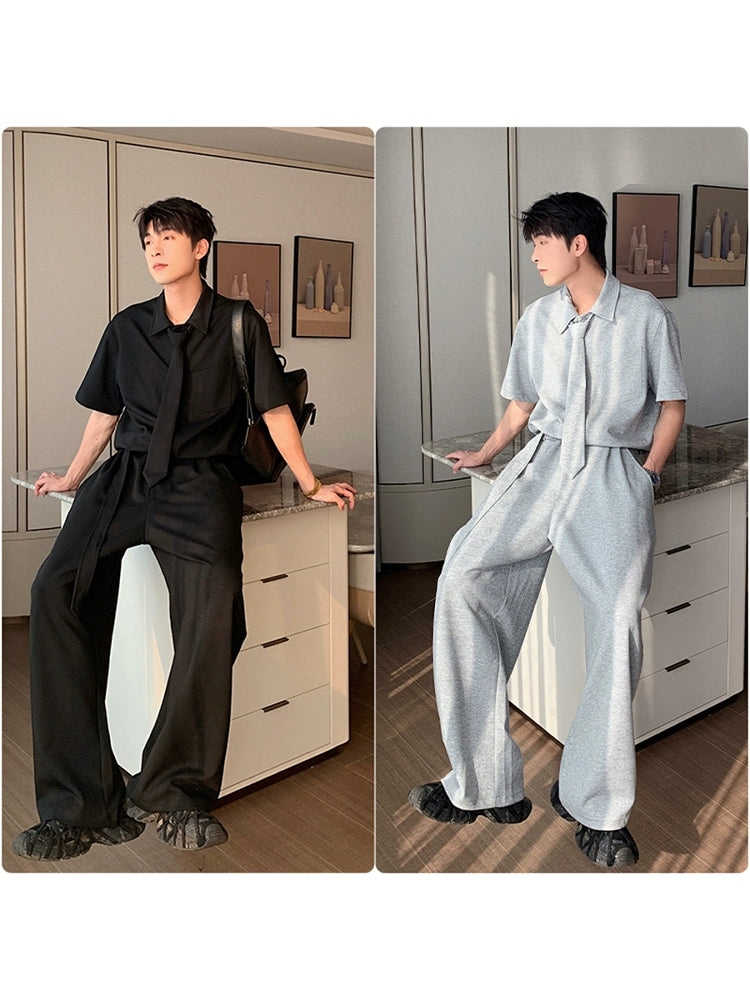 One-Piece Design Short Sleeve Shirts & Pants Setup WN20415