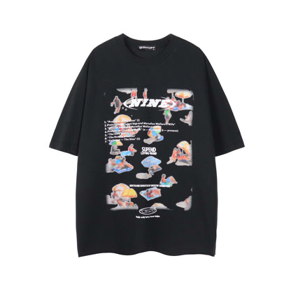 Graphic Letter Print Short Sleeve T-Shirt WN26772