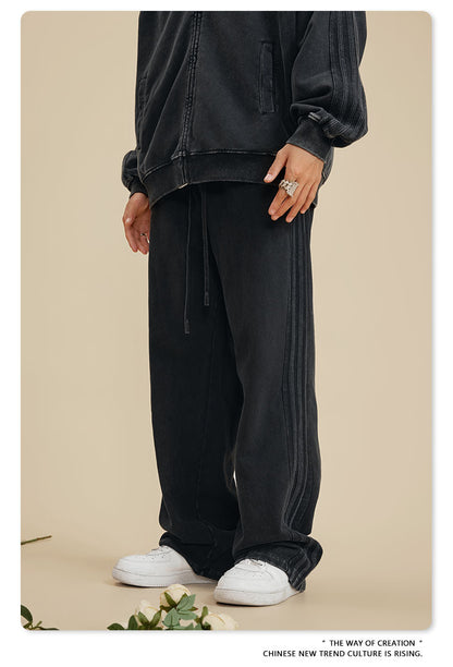 Washed Heavyweight Straight Leg Sweatpants WN6019