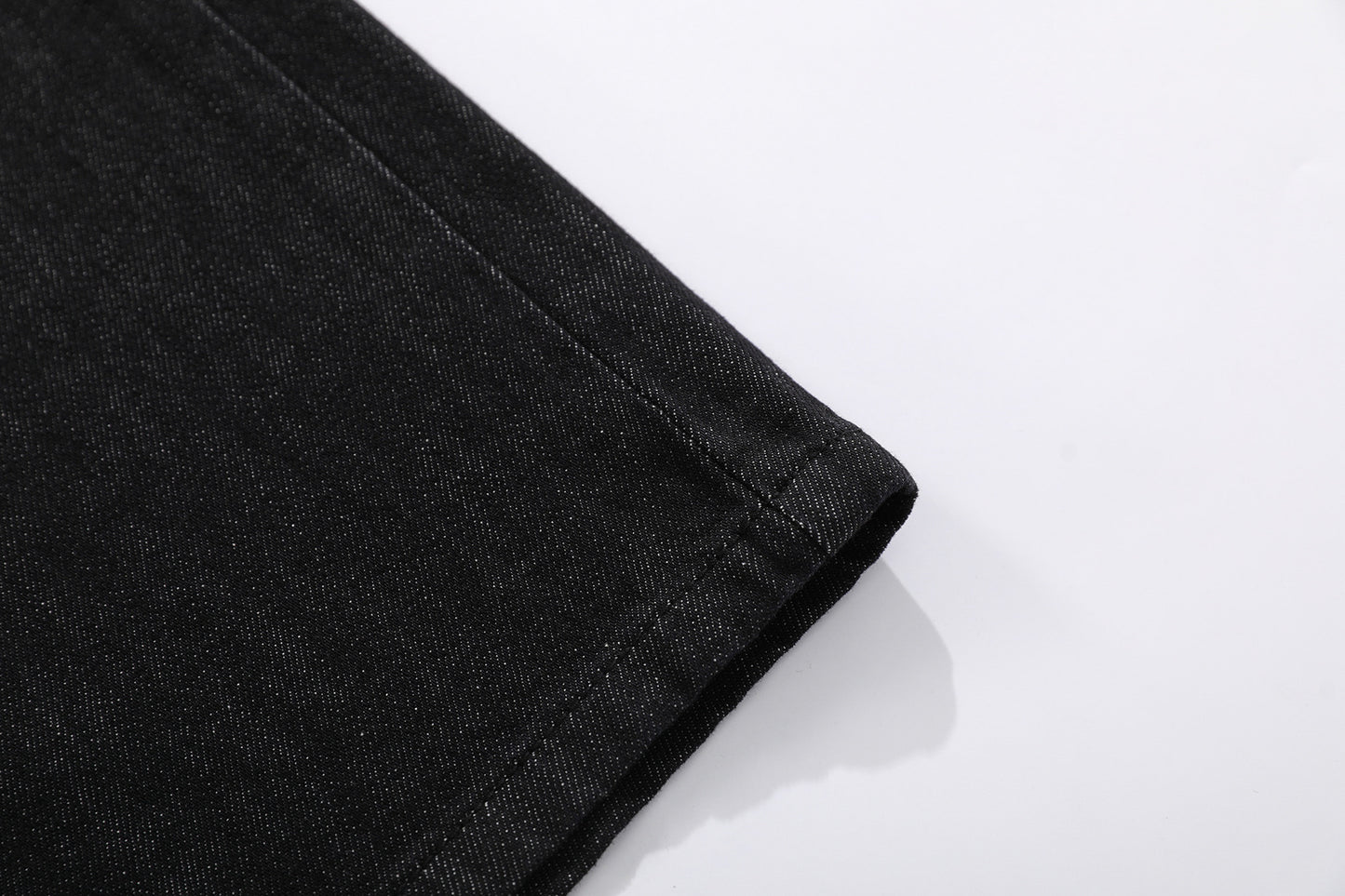 Raw Wash Wide Leg Denim Half Pants WN25701