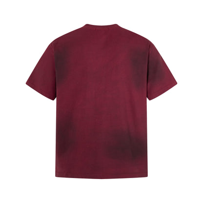 Washed Letter Print Short Sleeve T-Shirt WN25457