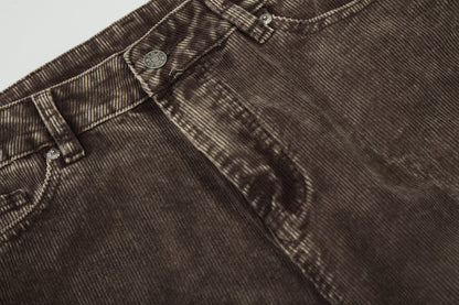 Washed Corduroy Straight Pants WN23064