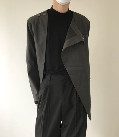 Asymmetric Split Tailored Jacket WN21468