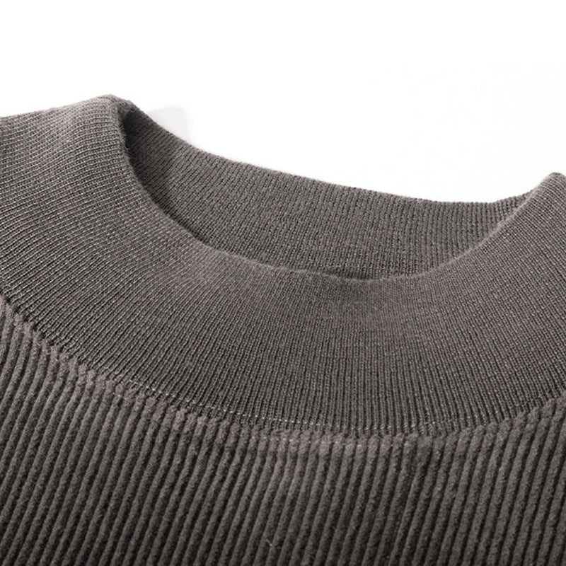 Washed Damage Fake Layered Long Sleeve T-Shirt WN28096