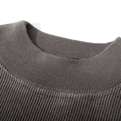Washed Damage Fake Layered Long Sleeve T-Shirt WN28096