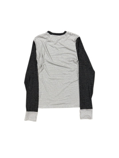 Graphic Print Stripe Long Sleeve T-Shirt WN19068