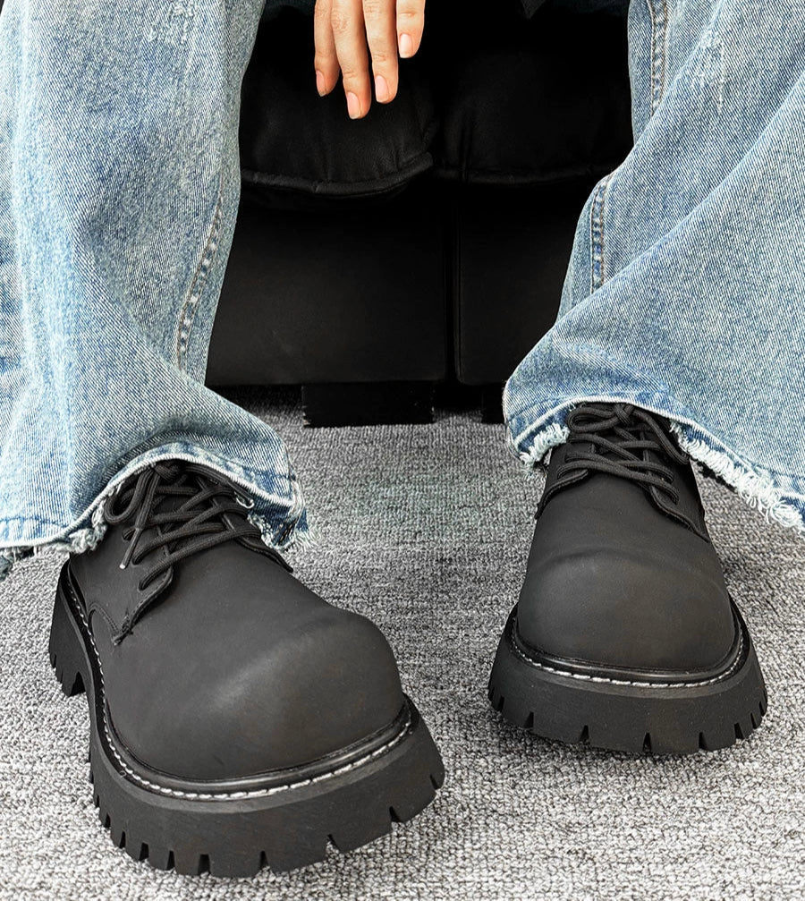 Round Toe Derby Chunky Sol Shoes WN19173