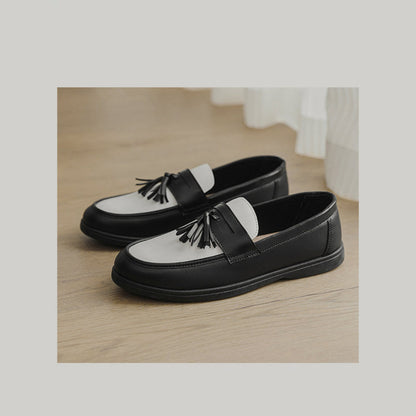 Tassel Patchwork Slip-On Loafers WN23529