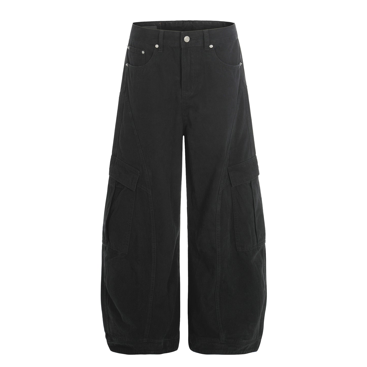 Washed Multi Pocket Curved Cargo Pants WN26016