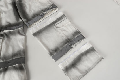 Spray Print Wide Leg Cargo Pants WN23110