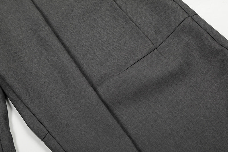 Pleats Curved Wide Leg Trousers WN18534