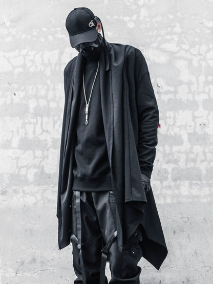 Irregular Draped Oversize Coat & Belt WN22367