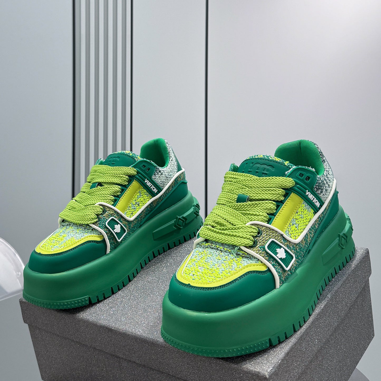 Chunky Platform Strap Lace-Up Sneakers WN24844