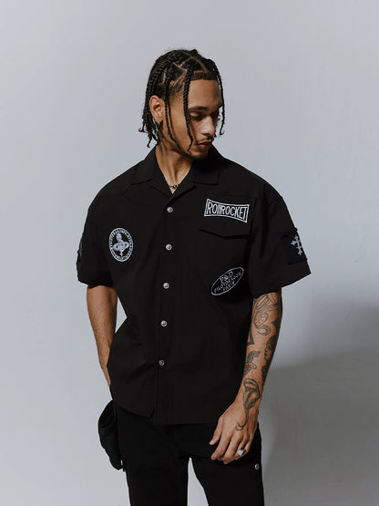 Embroidery Logo Design Short Sleeve Shirt WN17478