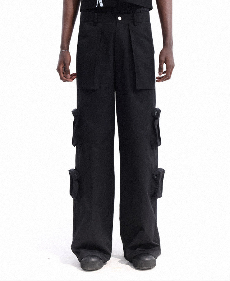 Wide Leg Multi-Pocket Durable Cargo Pants WN27098
