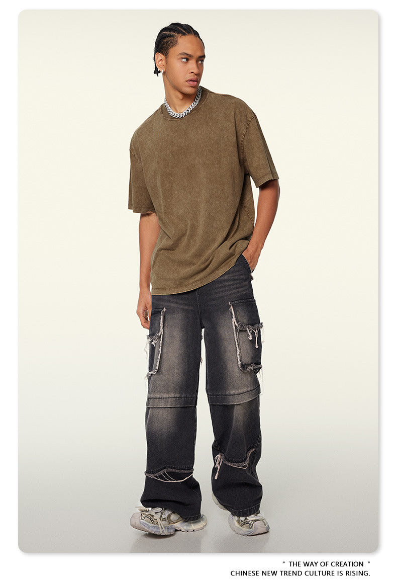 Washed Heavyweight Oversize Short Sleeve T-Shirt WN6078