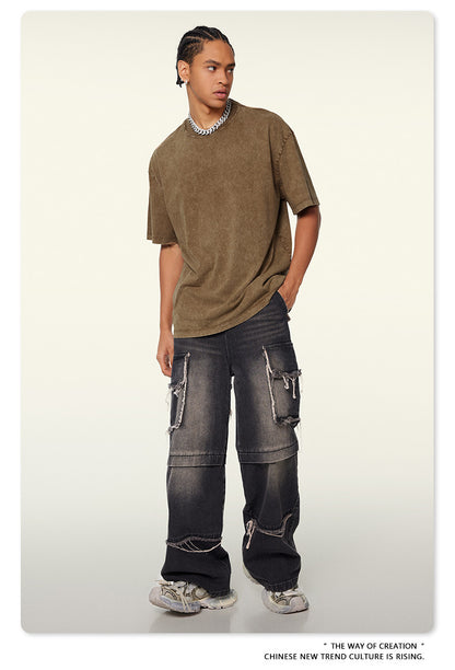 Washed Heavyweight Oversize Short Sleeve T-Shirt WN6078