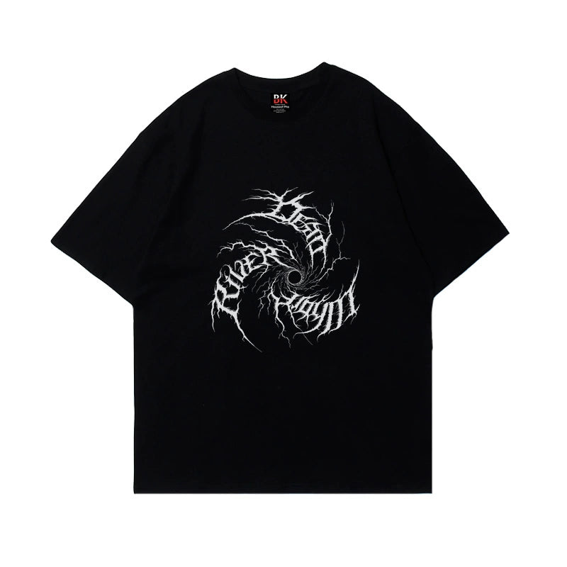 Graphic Letter Design Oversize Short Sleeve T-Shirt WN16608