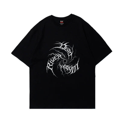 Graphic Letter Design Oversize Short Sleeve T-Shirt WN16608