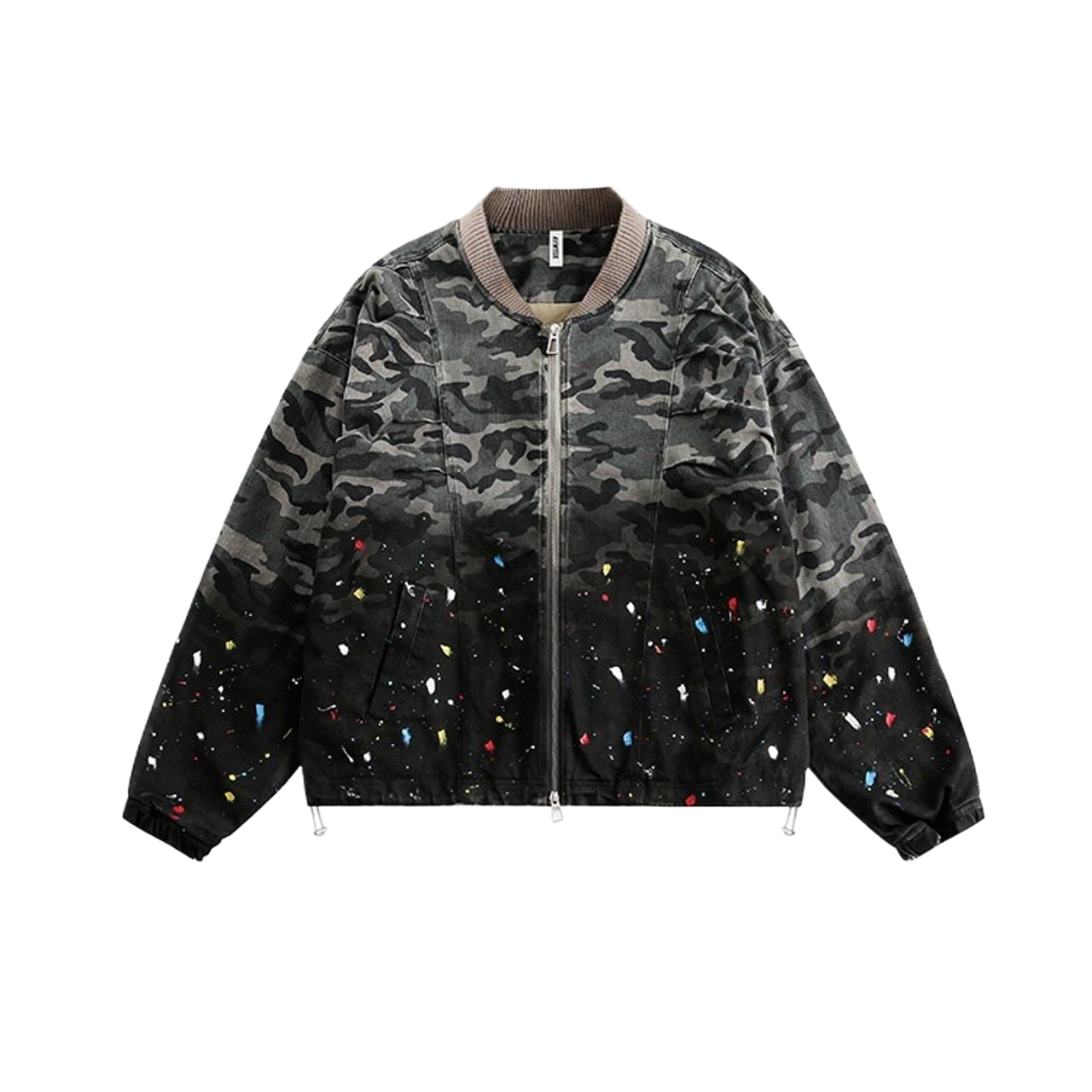 Camouflage Zipper Baseball Jacket WN8360