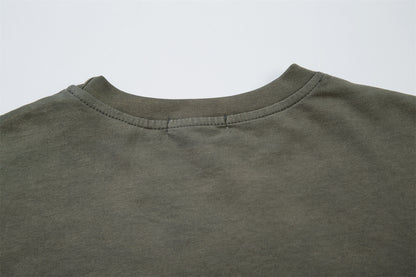 Metallic Detail Washed Gradient Long Sleeve T-Shirt WN11579