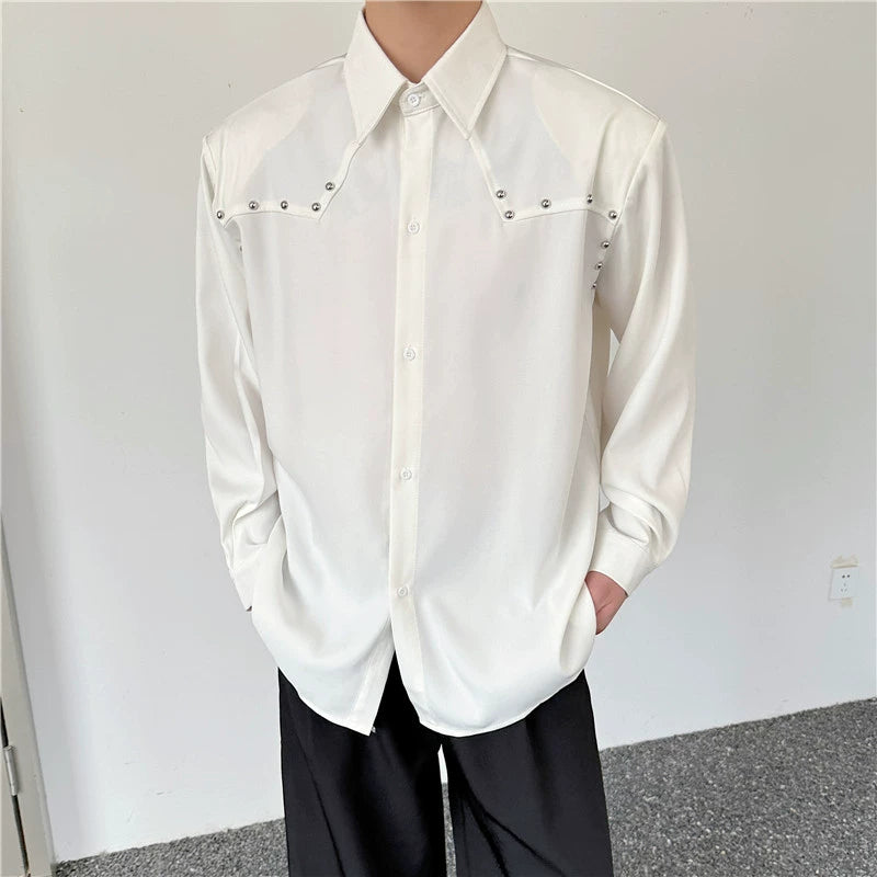 Studs Design Long Sleeve Shirt WN19299