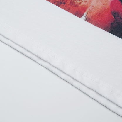 Lips Print Washed Oversize Short Sleeve T-Shirt WN18592