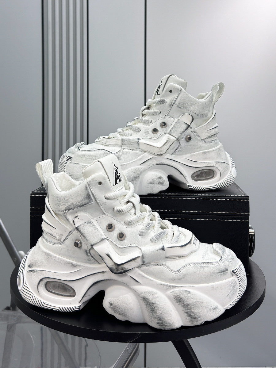 Washed High-Top Chunky Sole Sneakers WN24594