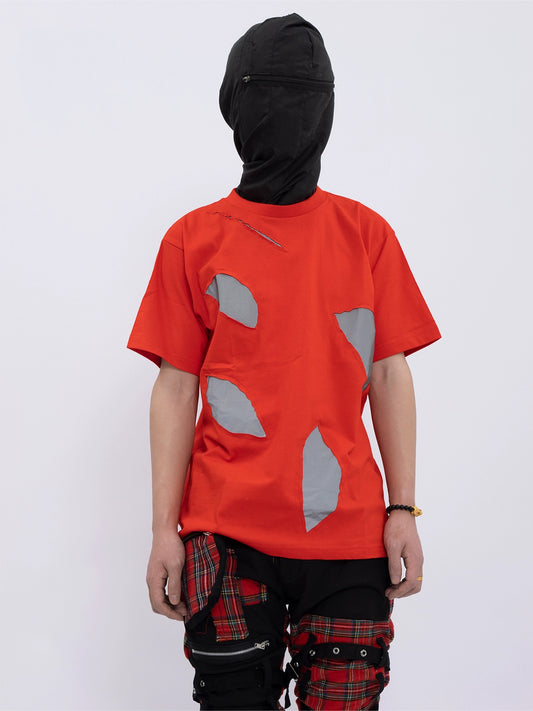 Damage Oversize Short Sleeve T-Shirt & Tank Top WN13741