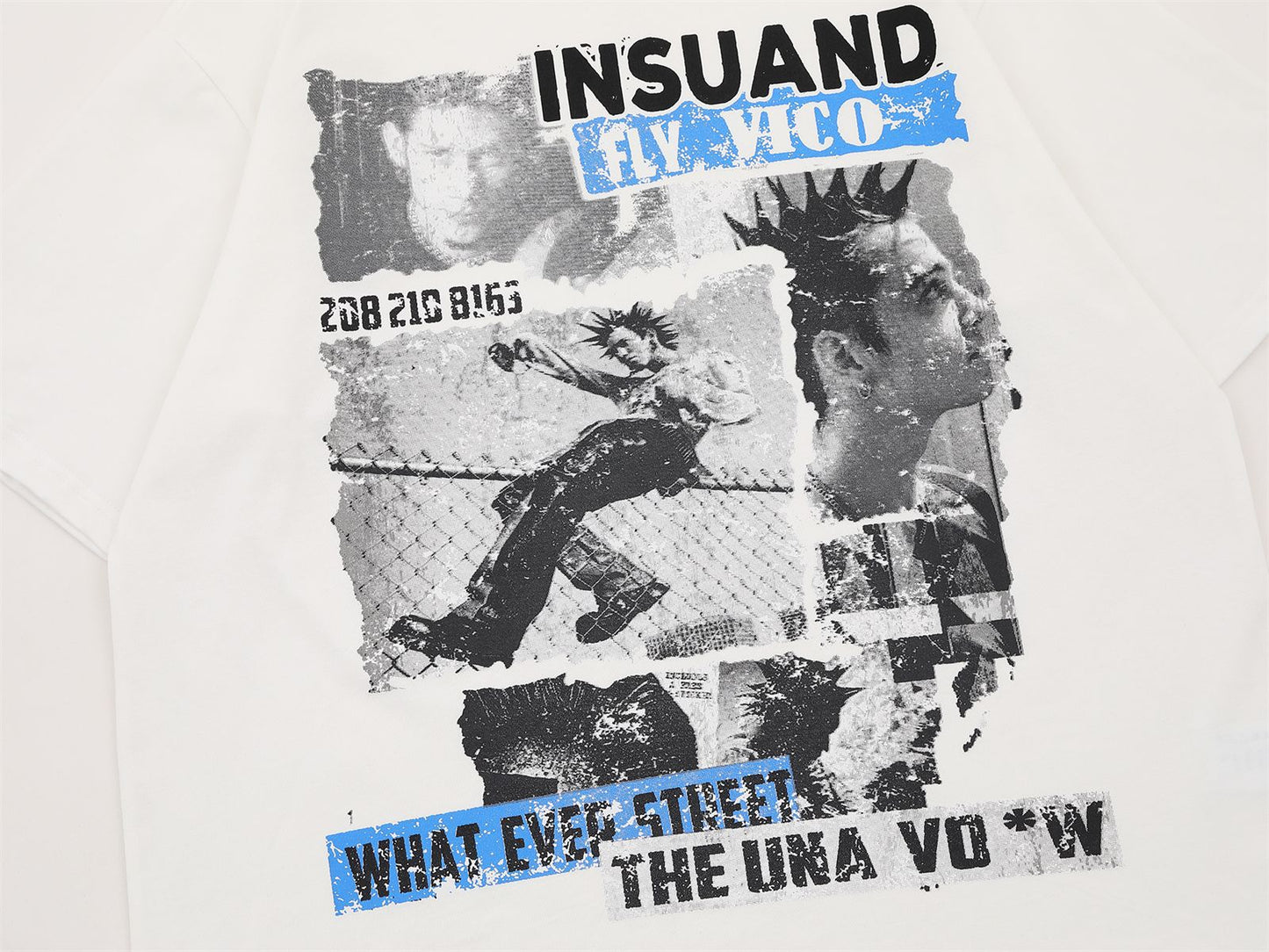 Portrait Graphic Letter Print Short Sleeve T-Shirt WN26822