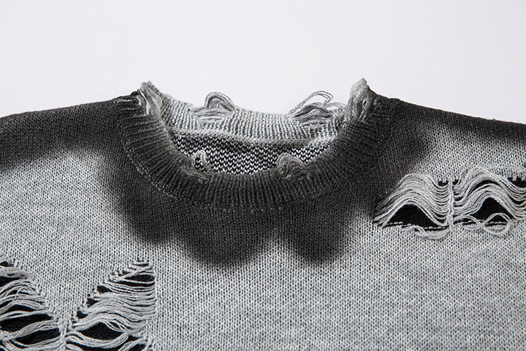 Tie-Dye Butterfly Design Knit Sweater WN11411