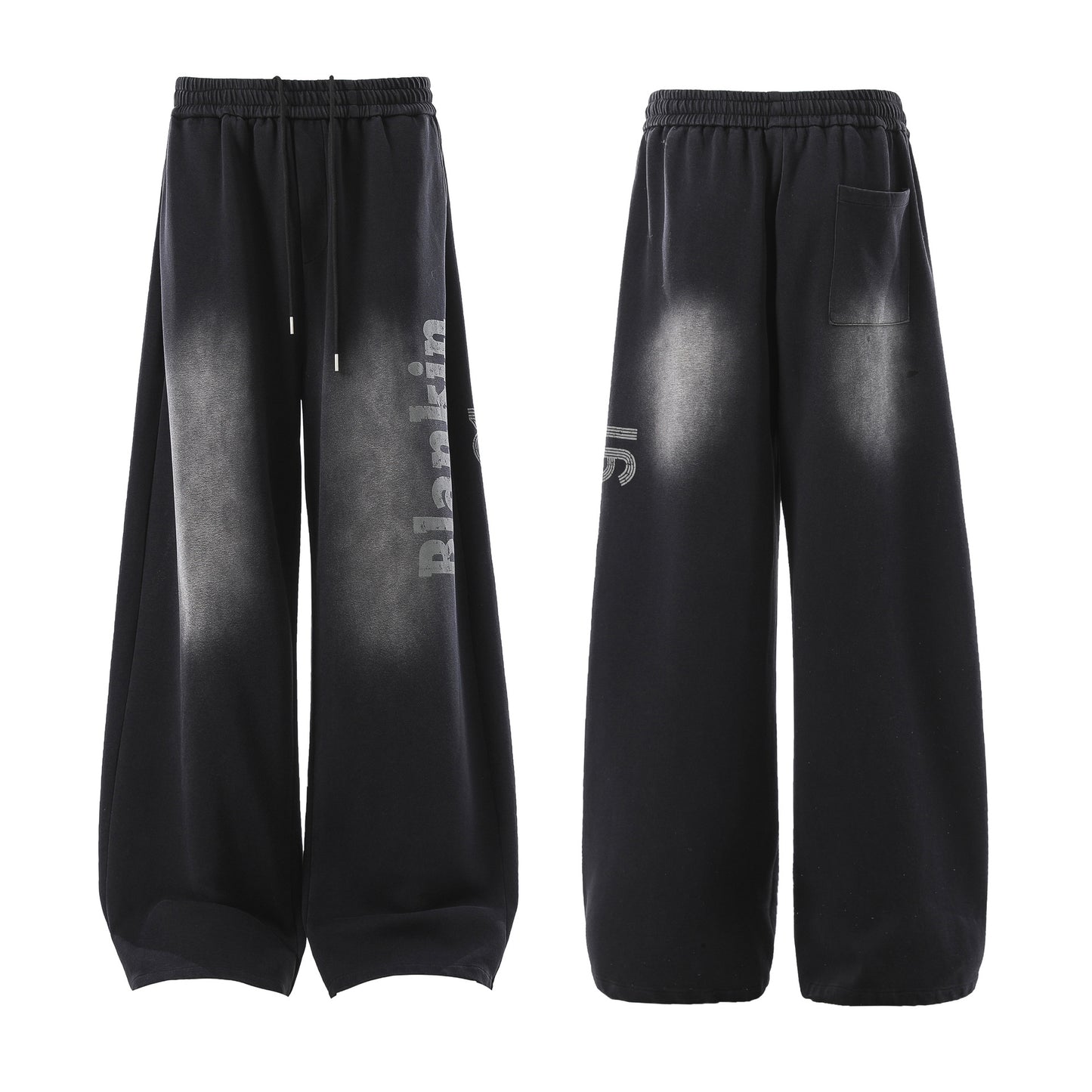 Wash Draped Wide Leg Sweatpants WN25844