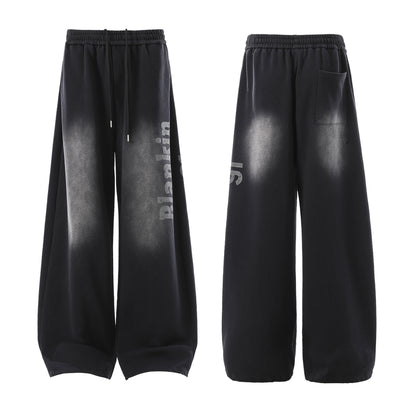 Wash Draped Wide Leg Sweatpants WN25844