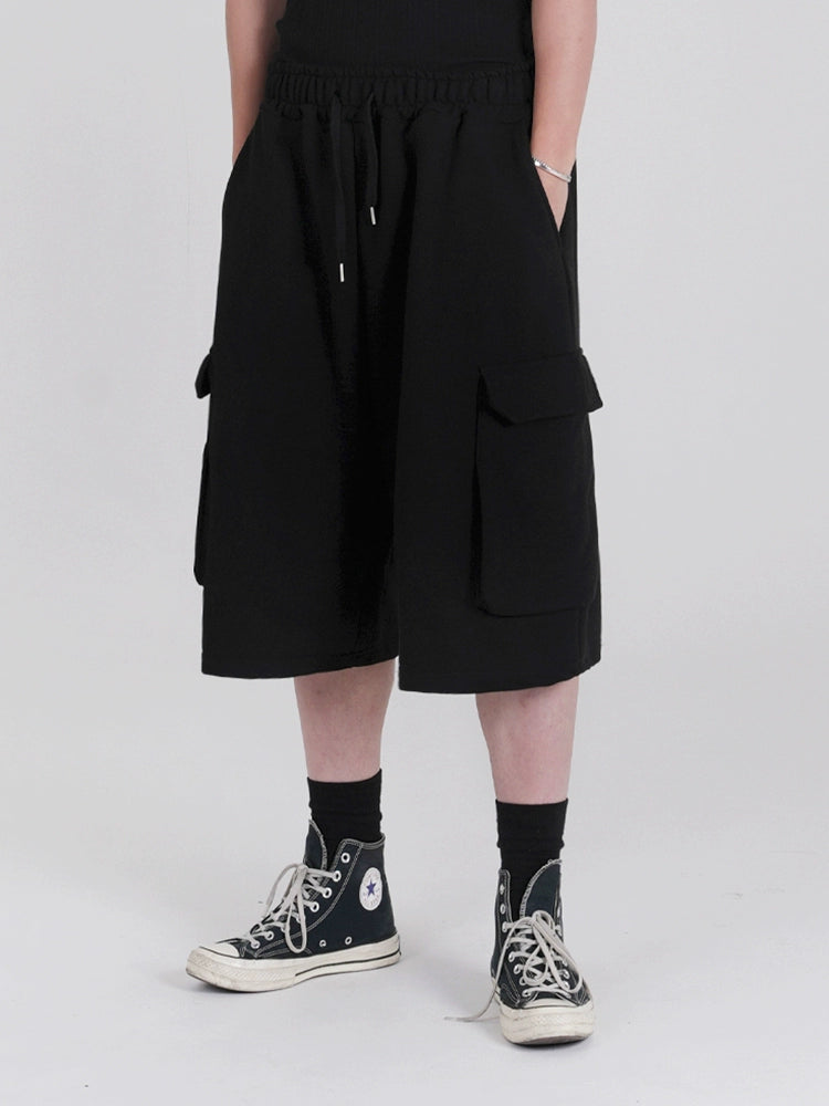 Wide Leg Cargo Half Pants WN20246