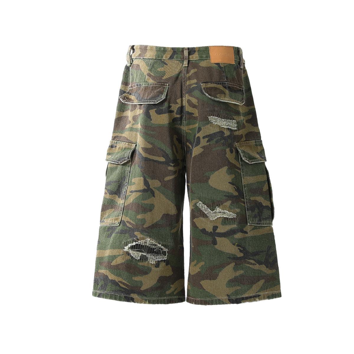 Camo Workwear Denim Wide Leg Short Pants WN25677