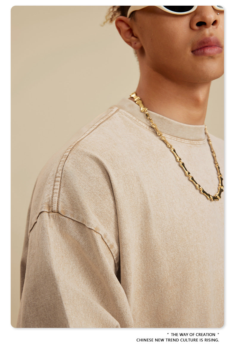 Oversize Washed Long-sleeve t-shirt WN6053