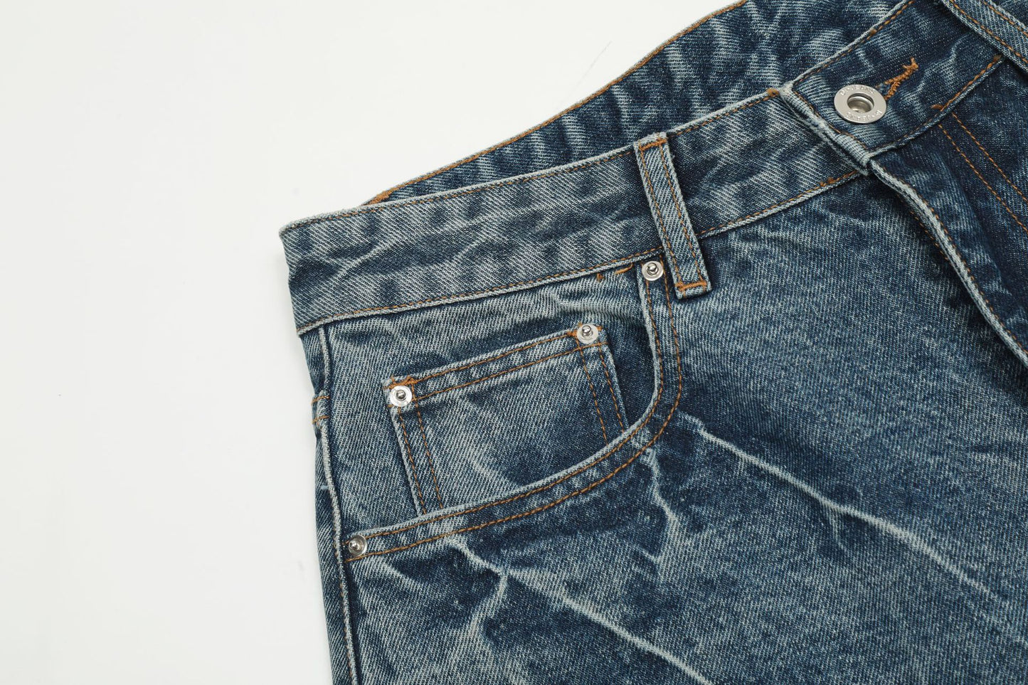 Washed Wide Leg Denim Half Pants WN25692